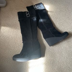 COPY - Juicy Couture sherpa wedge boots